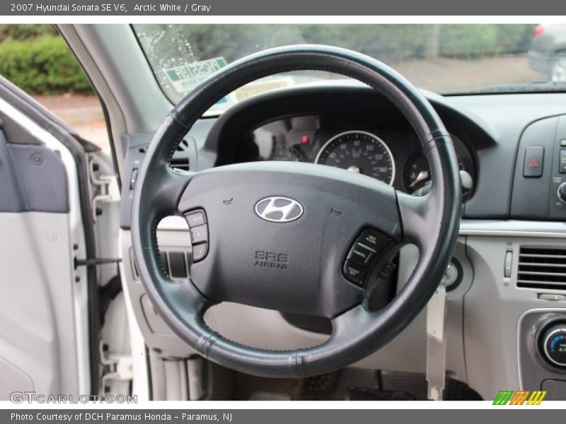 Arctic White / Gray 2007 Hyundai Sonata SE V6