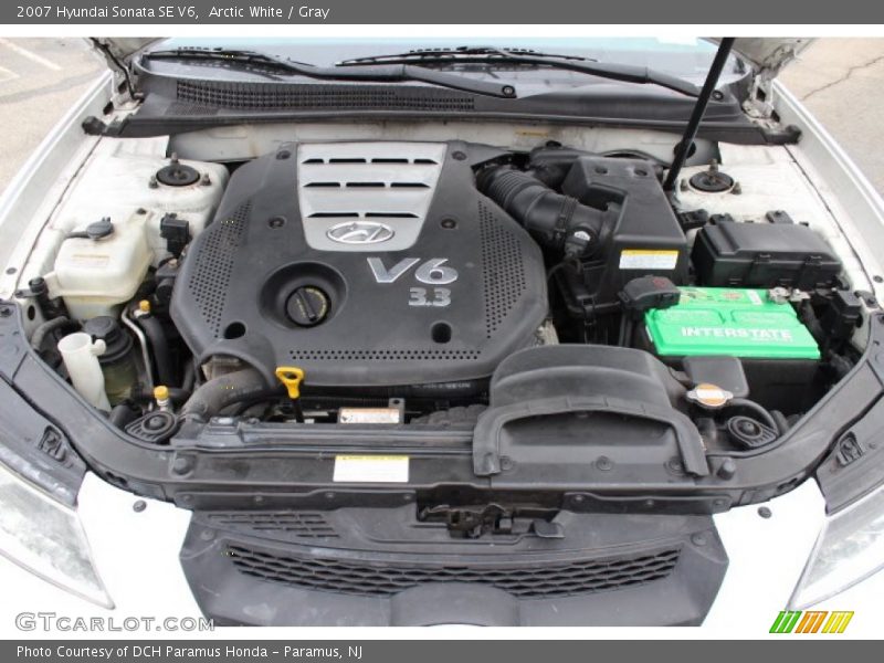 Arctic White / Gray 2007 Hyundai Sonata SE V6