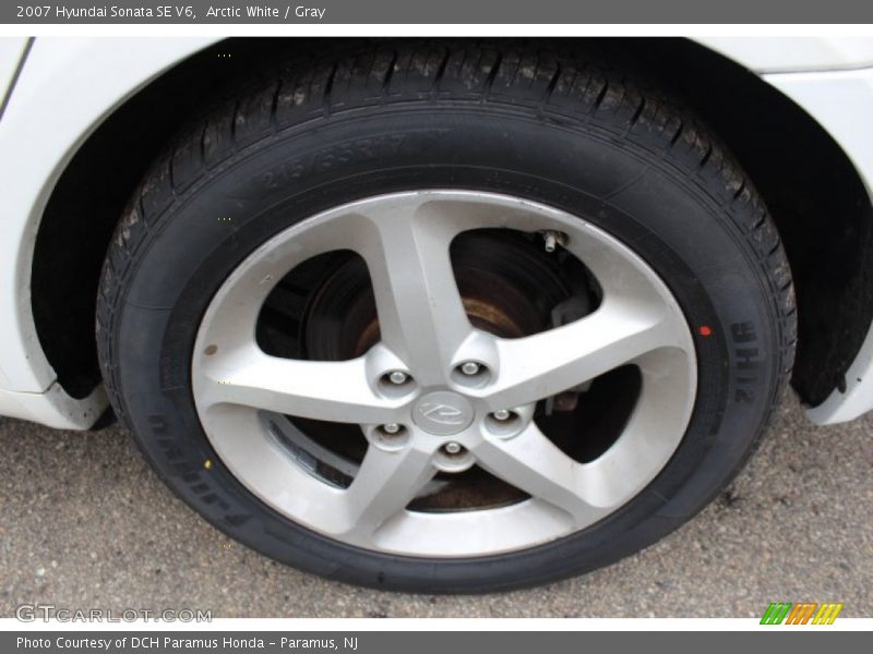Arctic White / Gray 2007 Hyundai Sonata SE V6