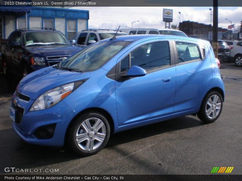 Denim (Blue) / Silver/Blue 2013 Chevrolet Spark LS
