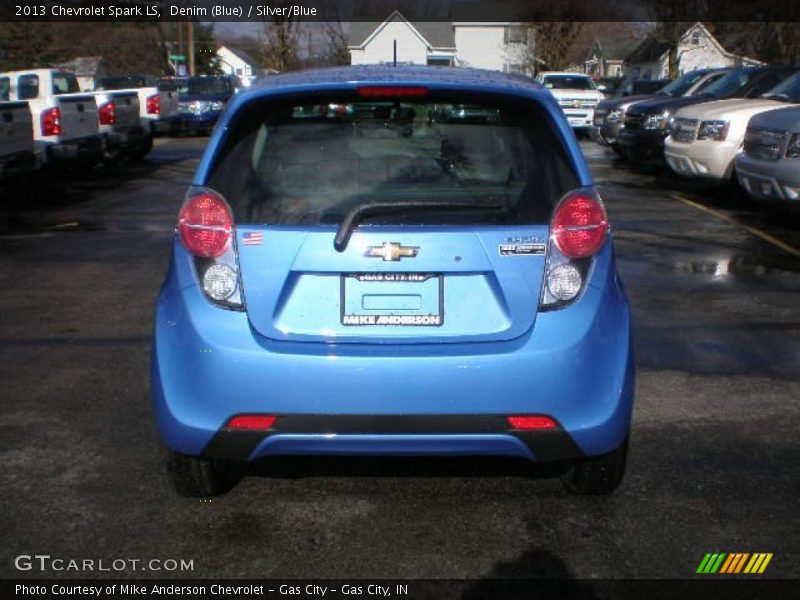 Denim (Blue) / Silver/Blue 2013 Chevrolet Spark LS