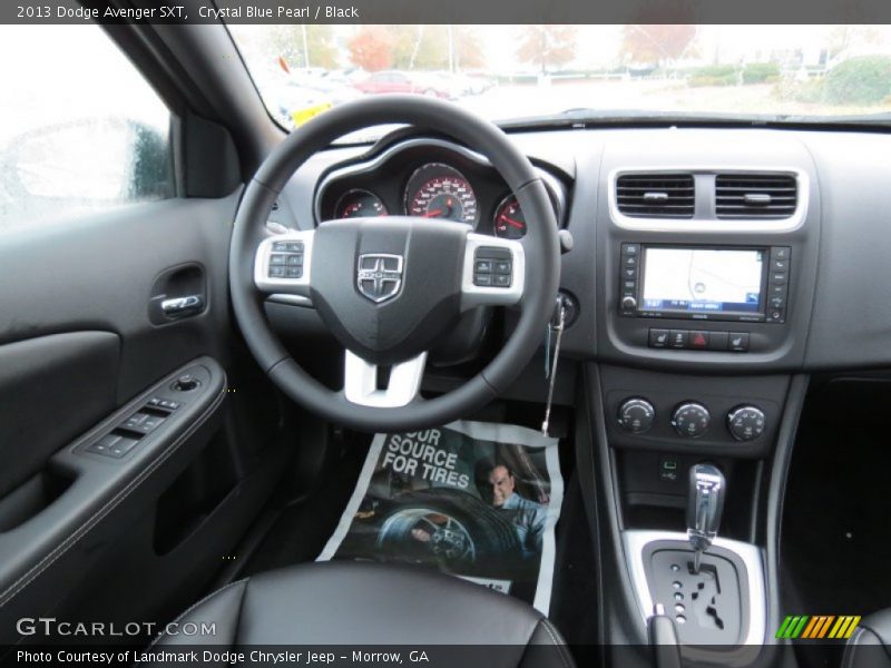 Crystal Blue Pearl / Black 2013 Dodge Avenger SXT