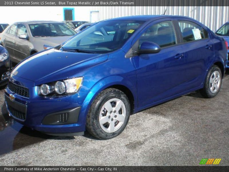 Blue Topaz Metallic / Jet Black/Dark Titanium 2013 Chevrolet Sonic LS Sedan