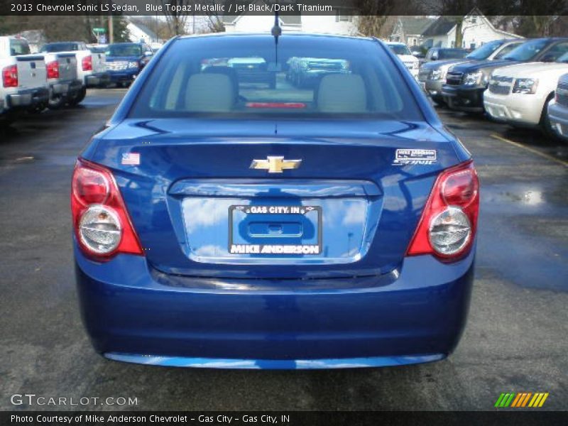 Blue Topaz Metallic / Jet Black/Dark Titanium 2013 Chevrolet Sonic LS Sedan