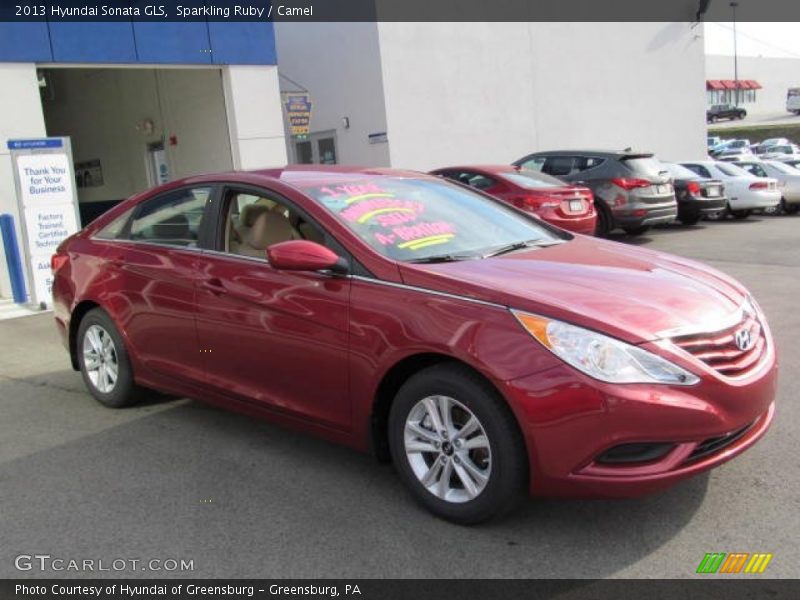 Sparkling Ruby / Camel 2013 Hyundai Sonata GLS