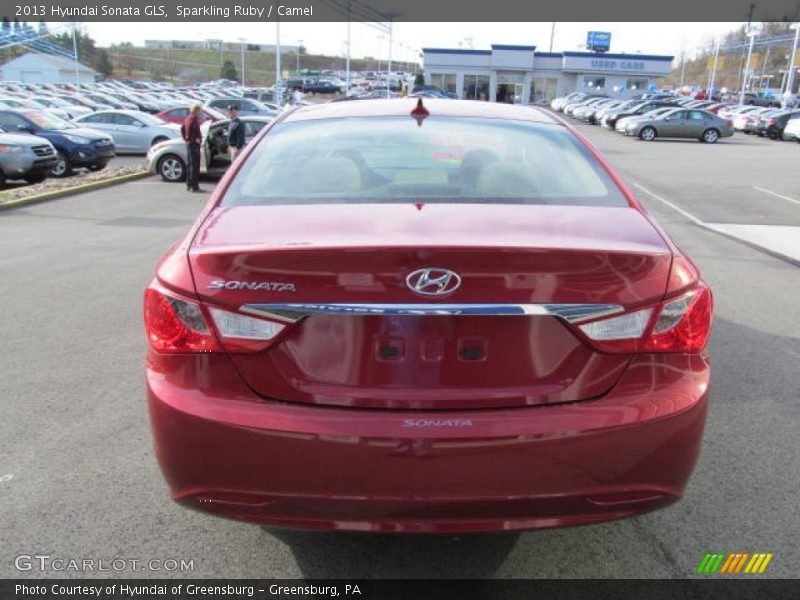 Sparkling Ruby / Camel 2013 Hyundai Sonata GLS