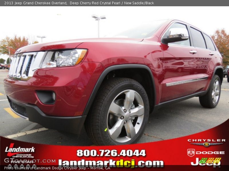 Deep Cherry Red Crystal Pearl / New Saddle/Black 2013 Jeep Grand Cherokee Overland