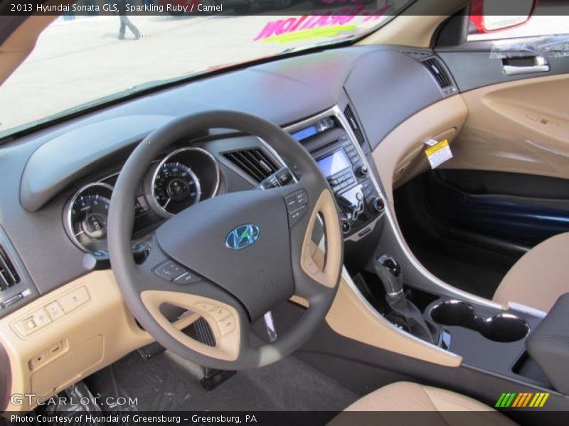 Sparkling Ruby / Camel 2013 Hyundai Sonata GLS