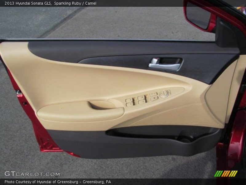 Sparkling Ruby / Camel 2013 Hyundai Sonata GLS