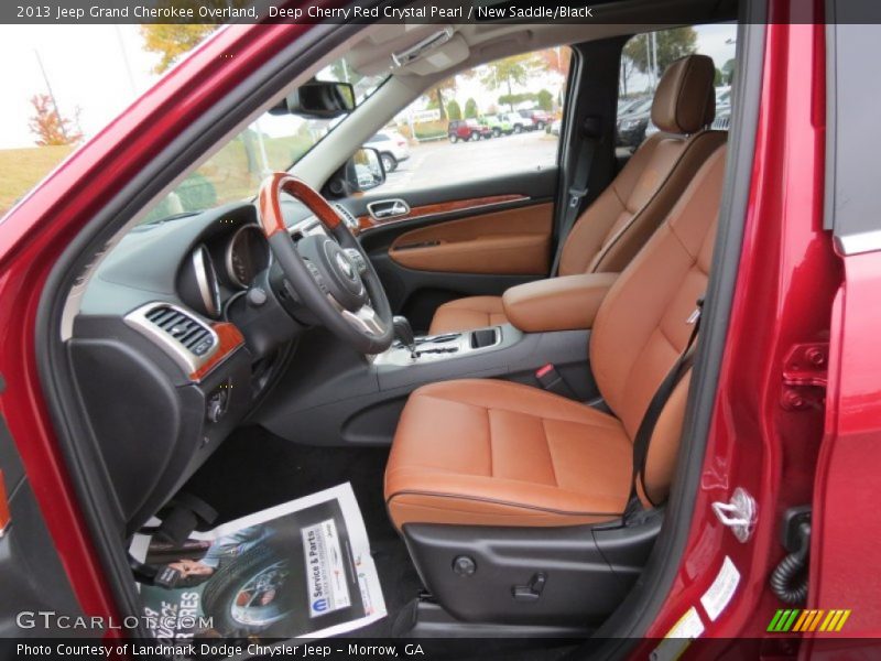Deep Cherry Red Crystal Pearl / New Saddle/Black 2013 Jeep Grand Cherokee Overland
