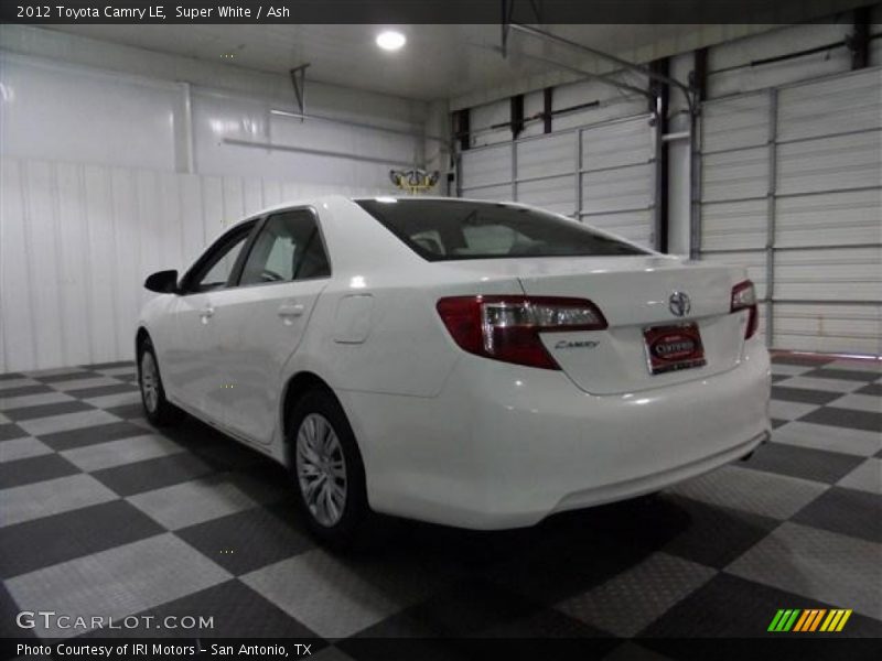 Super White / Ash 2012 Toyota Camry LE
