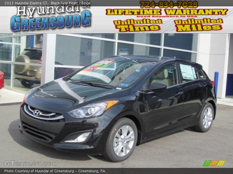 Black Noir Pearl / Beige 2013 Hyundai Elantra GT