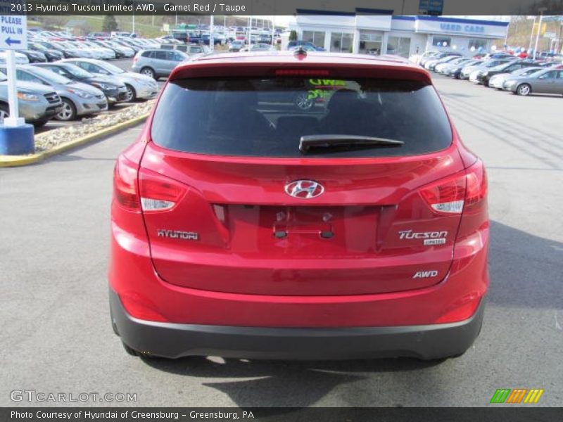 Garnet Red / Taupe 2013 Hyundai Tucson Limited AWD