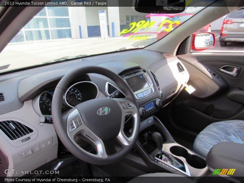 Garnet Red / Taupe 2013 Hyundai Tucson Limited AWD