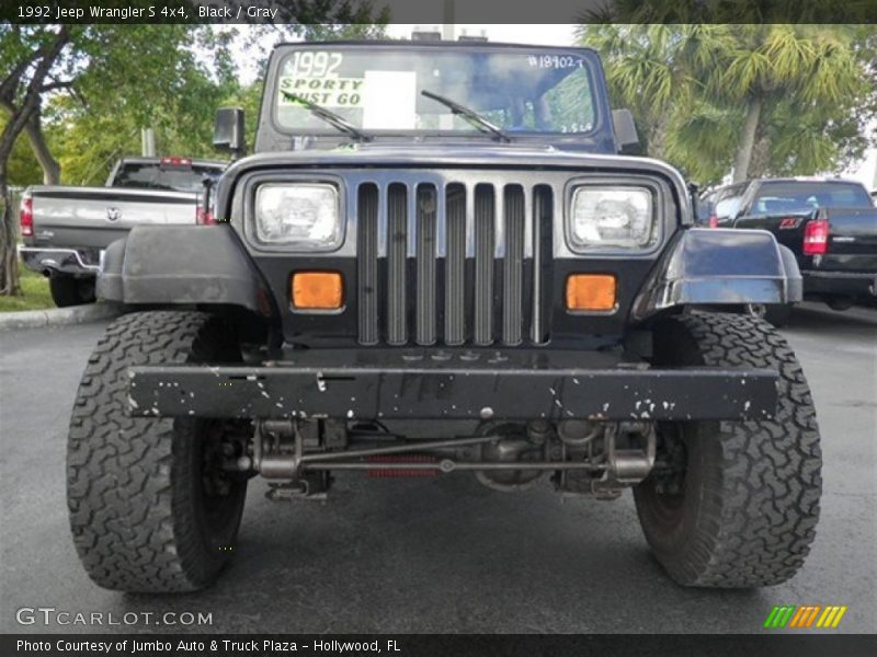 Black / Gray 1992 Jeep Wrangler S 4x4