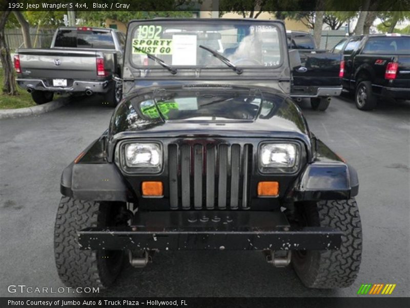 Black / Gray 1992 Jeep Wrangler S 4x4