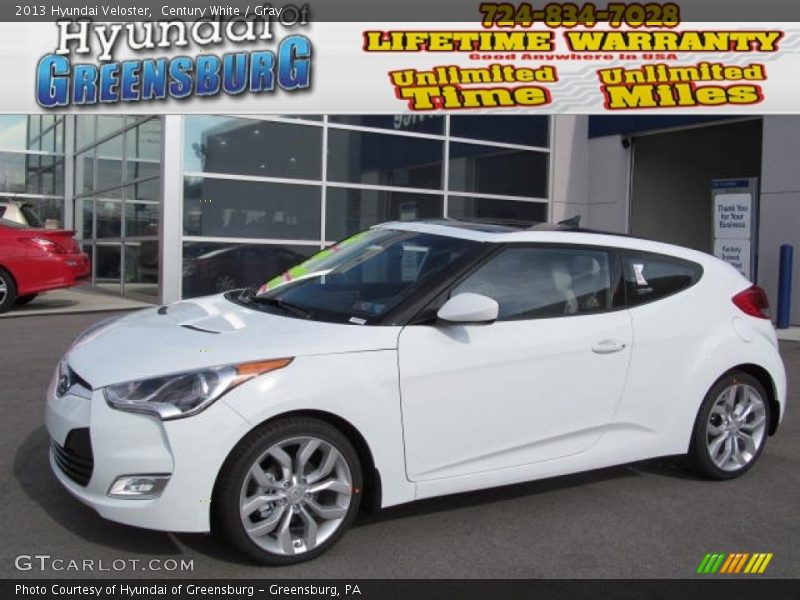 Century White / Gray 2013 Hyundai Veloster