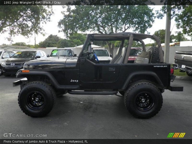Black / Gray 1992 Jeep Wrangler S 4x4