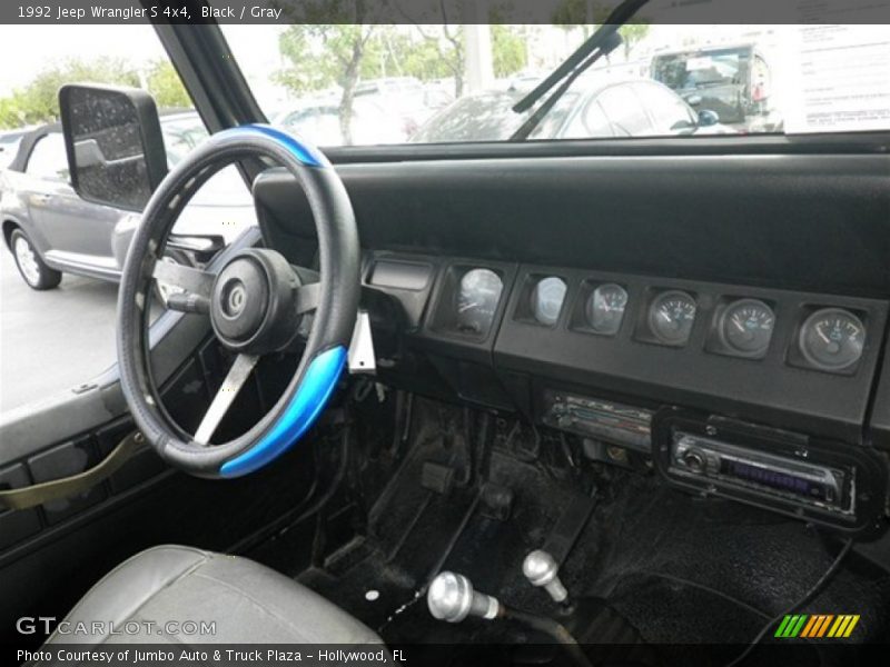 Black / Gray 1992 Jeep Wrangler S 4x4