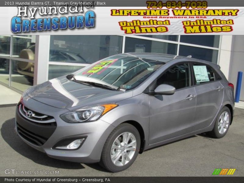 Titanium Gray Metallic / Black 2013 Hyundai Elantra GT