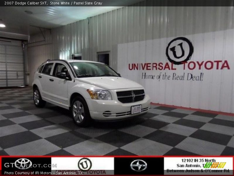 Stone White / Pastel Slate Gray 2007 Dodge Caliber SXT