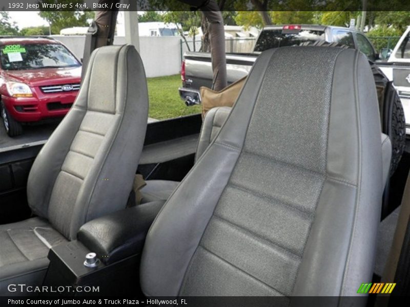 Black / Gray 1992 Jeep Wrangler S 4x4