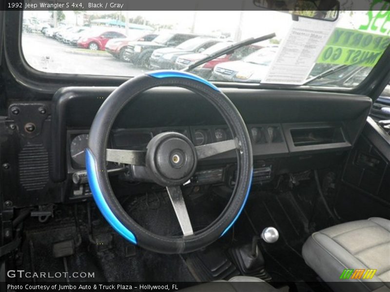 Black / Gray 1992 Jeep Wrangler S 4x4