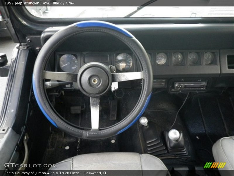 Black / Gray 1992 Jeep Wrangler S 4x4