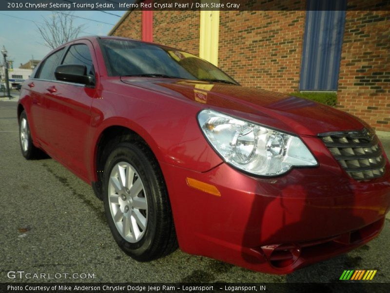 Inferno Red Crystal Pearl / Dark Slate Gray 2010 Chrysler Sebring Touring Sedan