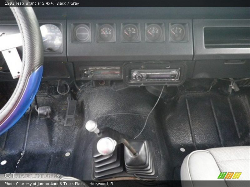 Black / Gray 1992 Jeep Wrangler S 4x4