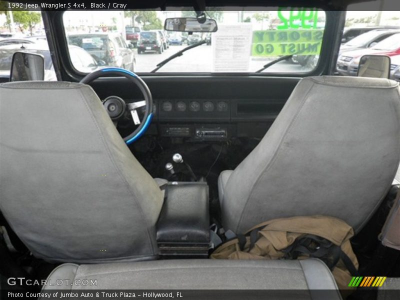 Black / Gray 1992 Jeep Wrangler S 4x4