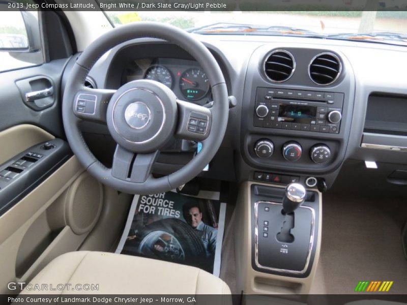 Bright White / Dark Slate Gray/Light Pebble 2013 Jeep Compass Latitude