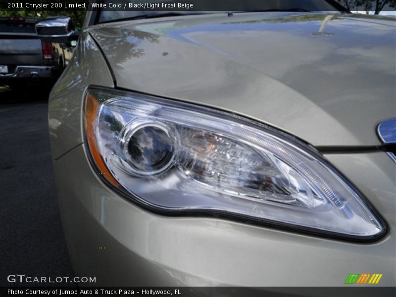 White Gold / Black/Light Frost Beige 2011 Chrysler 200 Limited