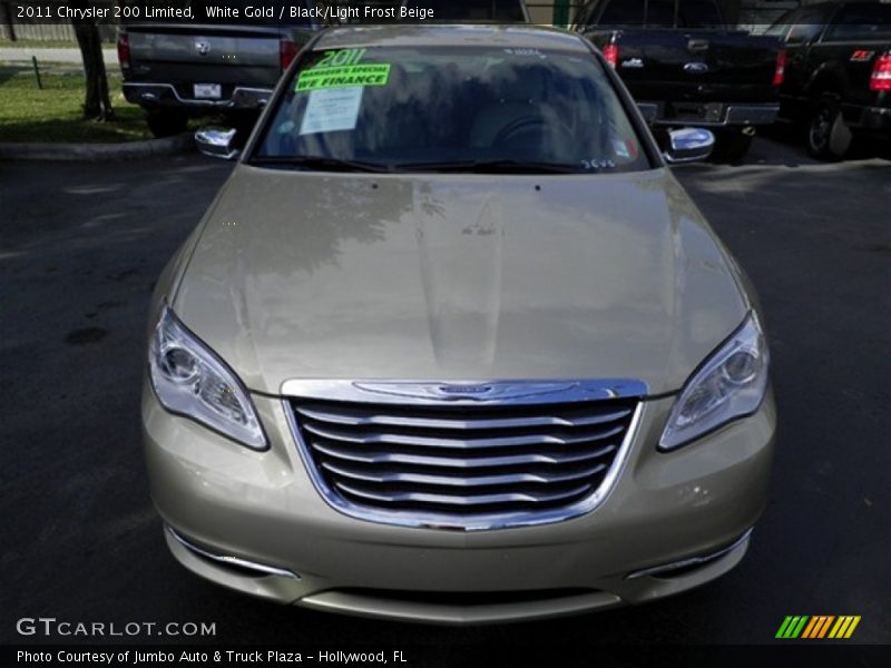 White Gold / Black/Light Frost Beige 2011 Chrysler 200 Limited