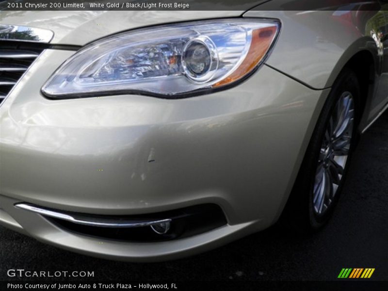 White Gold / Black/Light Frost Beige 2011 Chrysler 200 Limited