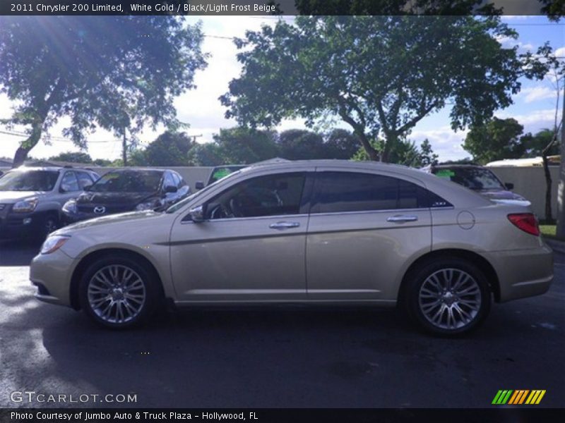 White Gold / Black/Light Frost Beige 2011 Chrysler 200 Limited