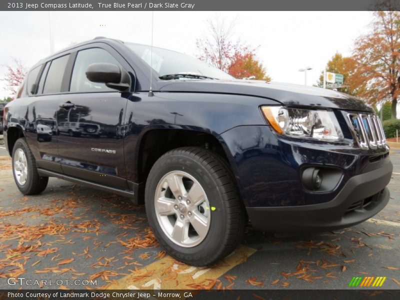 True Blue Pearl / Dark Slate Gray 2013 Jeep Compass Latitude
