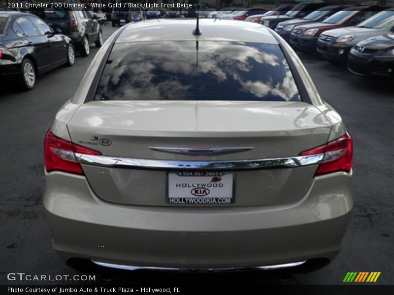 White Gold / Black/Light Frost Beige 2011 Chrysler 200 Limited