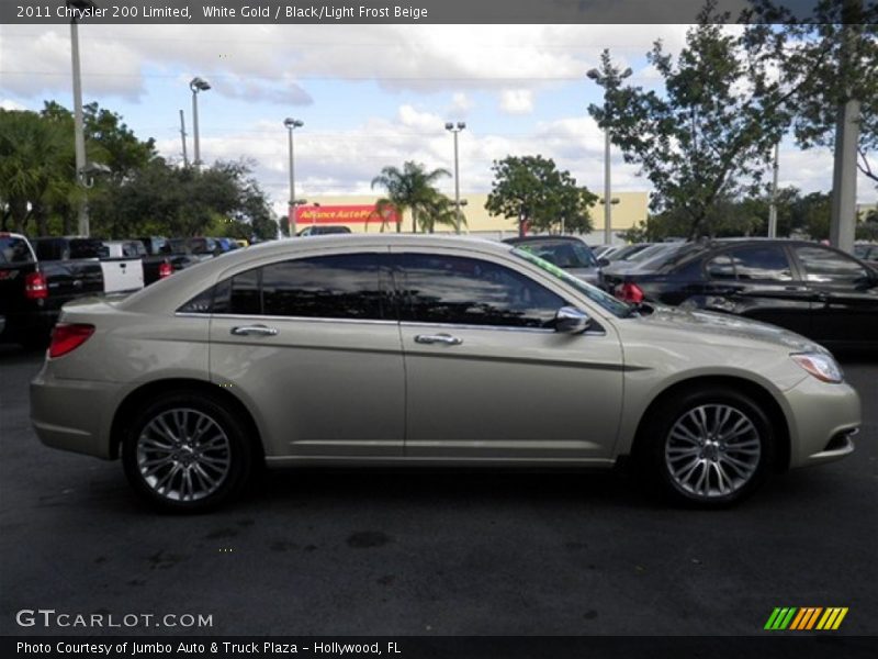 White Gold / Black/Light Frost Beige 2011 Chrysler 200 Limited