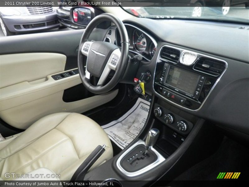 White Gold / Black/Light Frost Beige 2011 Chrysler 200 Limited