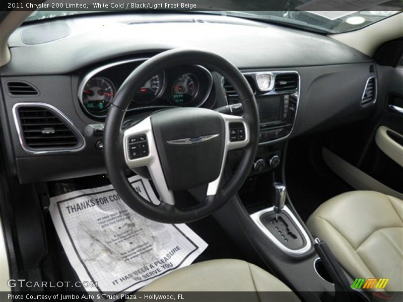 White Gold / Black/Light Frost Beige 2011 Chrysler 200 Limited