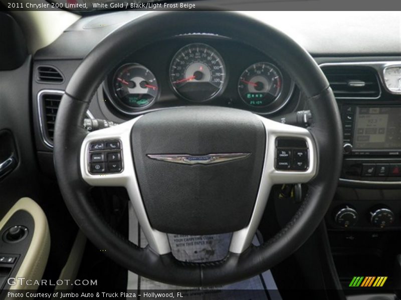 White Gold / Black/Light Frost Beige 2011 Chrysler 200 Limited