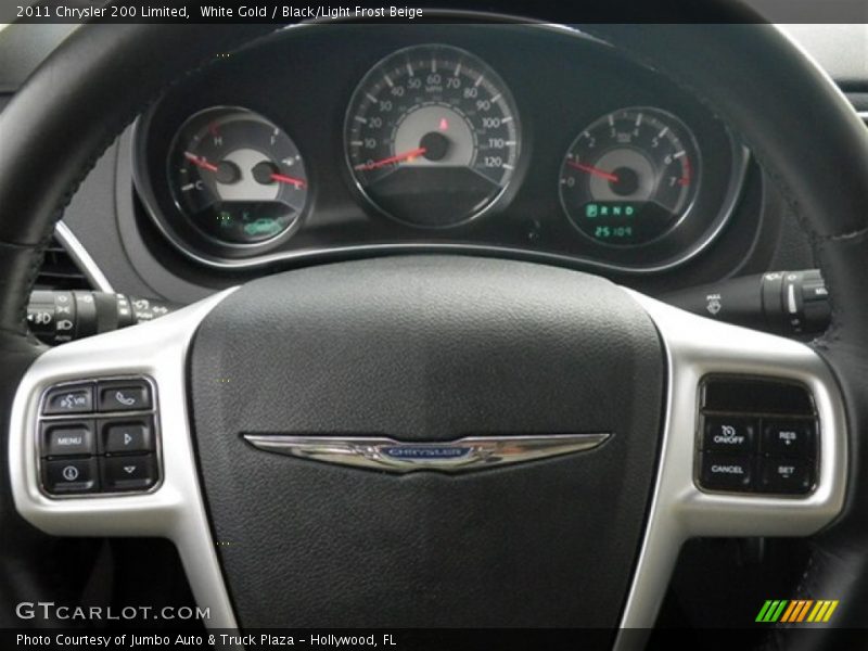 White Gold / Black/Light Frost Beige 2011 Chrysler 200 Limited
