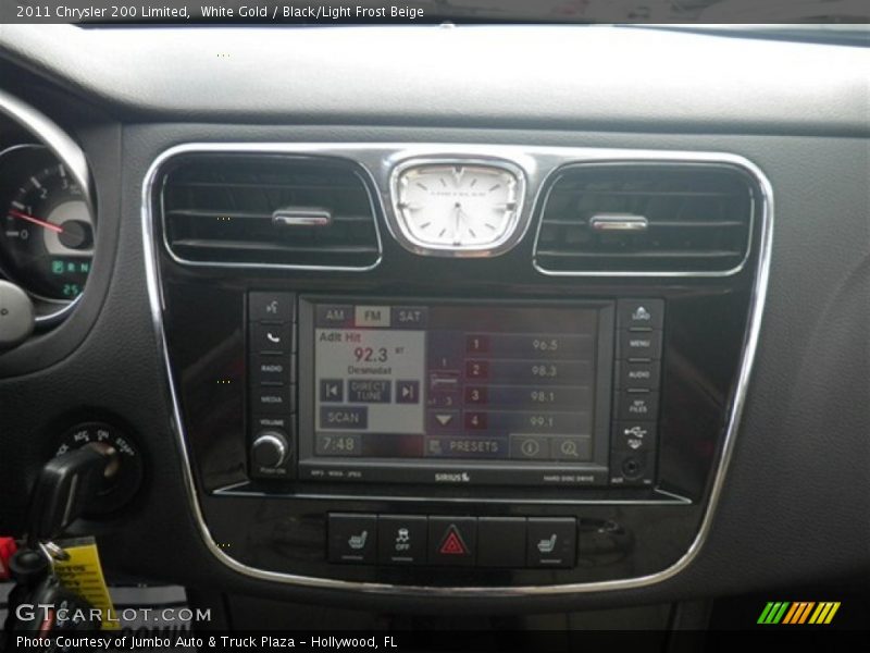 White Gold / Black/Light Frost Beige 2011 Chrysler 200 Limited