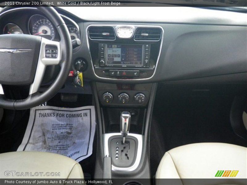 White Gold / Black/Light Frost Beige 2011 Chrysler 200 Limited
