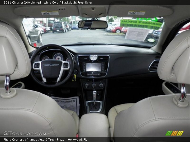 White Gold / Black/Light Frost Beige 2011 Chrysler 200 Limited