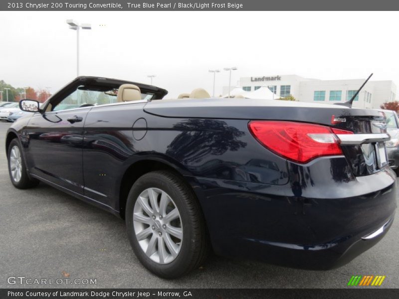 True Blue Pearl / Black/Light Frost Beige 2013 Chrysler 200 Touring Convertible