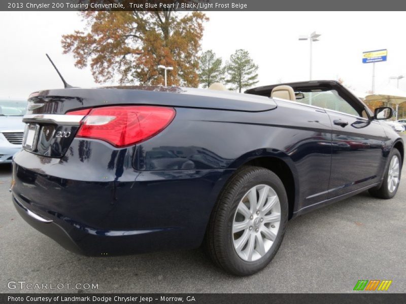 True Blue Pearl / Black/Light Frost Beige 2013 Chrysler 200 Touring Convertible