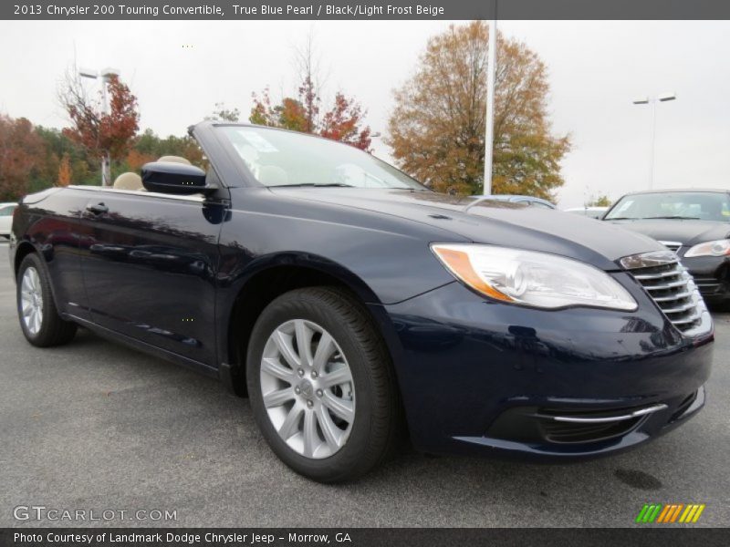 True Blue Pearl / Black/Light Frost Beige 2013 Chrysler 200 Touring Convertible