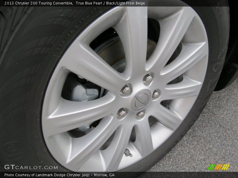 True Blue Pearl / Black/Light Frost Beige 2013 Chrysler 200 Touring Convertible